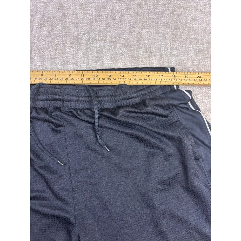 Nike Mens XL Black Mesh Athletic Basketball Shorts Side Stripe Drawstring